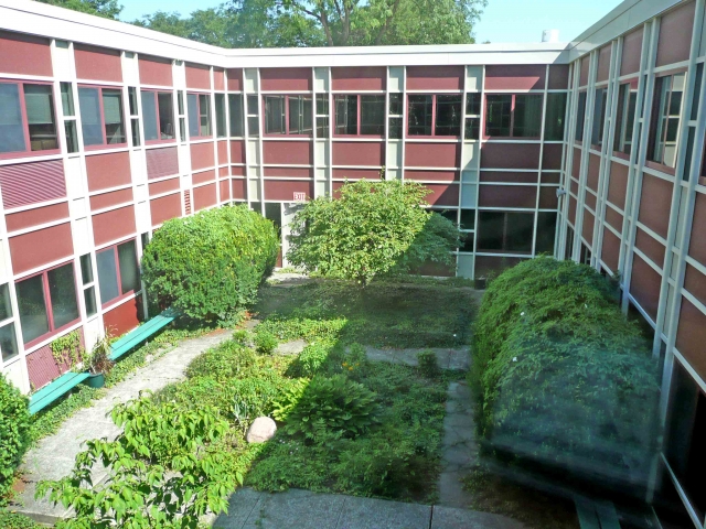 The open exterior courtyard.