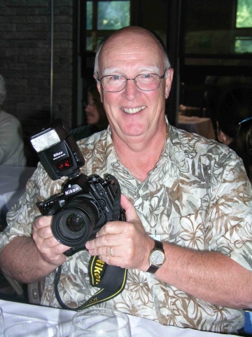 Ken Blye with his camera surgically attached to his hands.