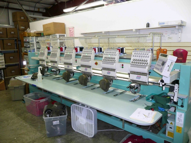 The embroidery machines. This is a fairly large number of machines. Many places only have one or two.