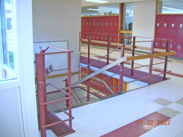 In an effort to show all parts of the High School, here is a stairway.